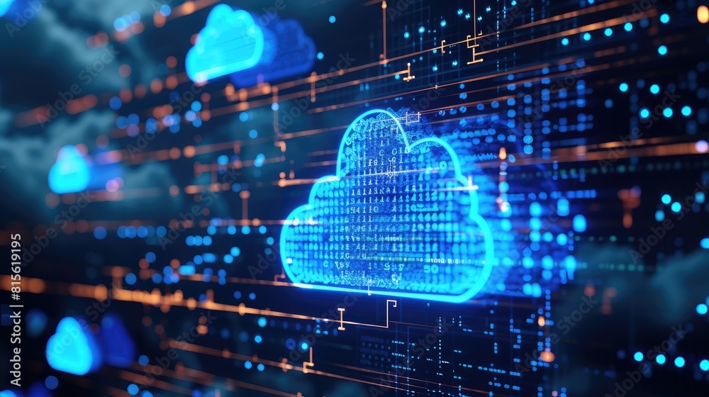 Wall mural cloud-based data storage solutions such as object storage, file storage, and database services, prov