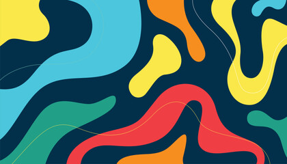 Abstract colorful shape background dynamic concept design vector