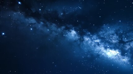 Fototapeta premium A view of night sky with stars. Space background.