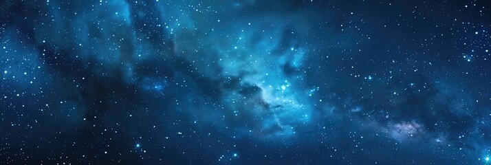 Fototapeta premium Light Dark. Beautiful Night Sky with Twinkling Stars in Cosmic Atmosphere