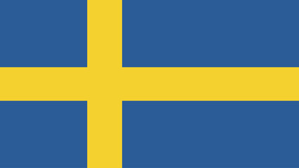 Obraz premium Sweden flag free vector illustration