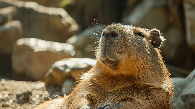 capybara close up on backgrounds nature