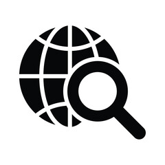 Icon of global search in unique and trendy style, ready to use