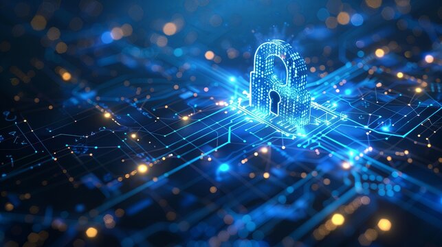 secure connection symbolized by a padlock icon