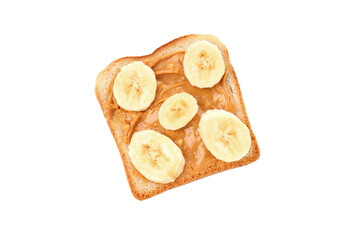 PNG, peanut on a sandwich, isolated on white background.