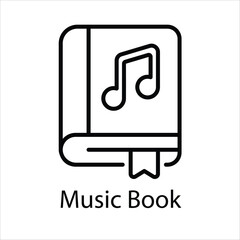 Music Book Vector icon