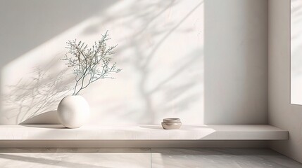 Modern living room with a white ceramic mug on a table, perfect for a relaxing breakfast with tea or coffee