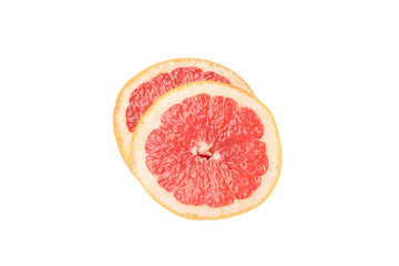 PNG, Ripe grapefruit slices, isolated on white background