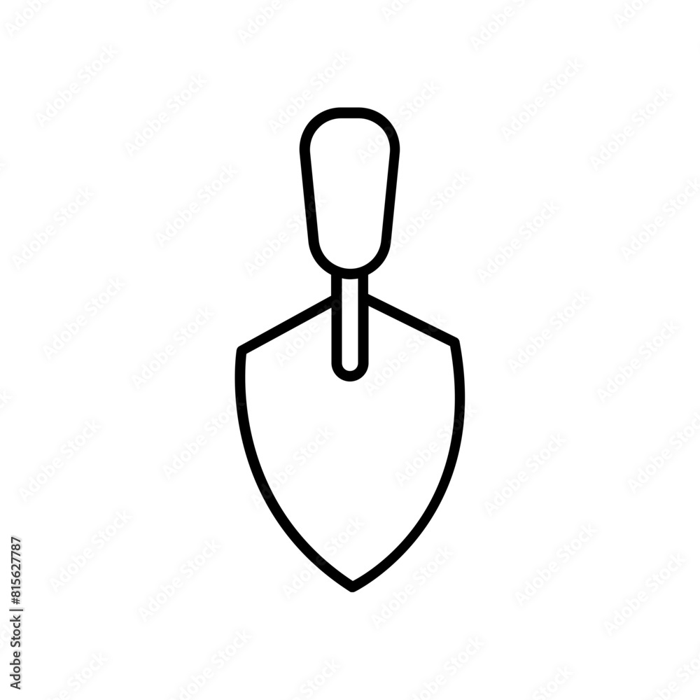 Poster trowel icon. outline icon