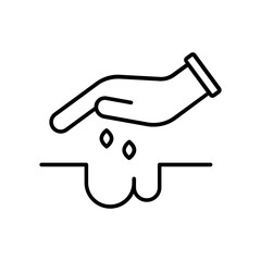 seeding icon. outline icon