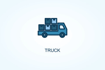 Truck vector  or logo sign symbol illustration