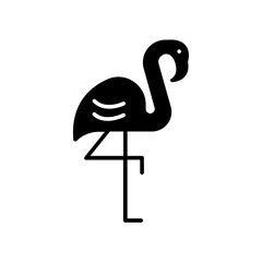 flamingo icon. black fill icon