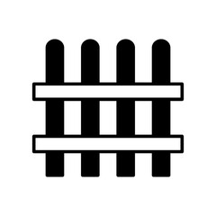 fence icon. black fill icon