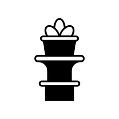 garden icon. black fill icon