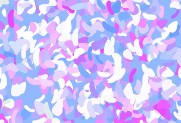 Light Pink, Blue vector backdrop with abstract shapes.