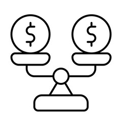 Scale Icon With Thine Line Style