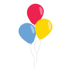 Bunch, group of colorful helium balloons