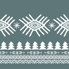 Geometric seamless pattern. Creative abstract squiggle style hand drawn background or trendy design with basic shapes. Simple childish scribble wallpaper print.