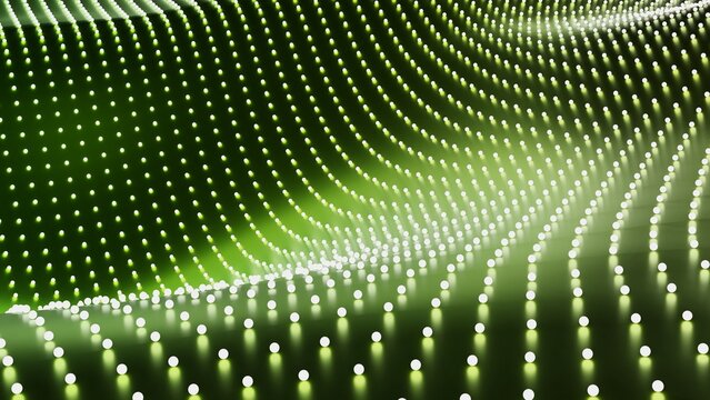 3D technology background ith glowing dots on mesh