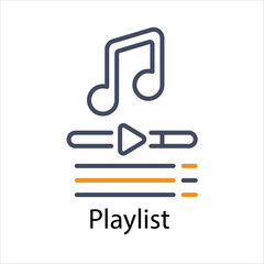 Playlist Vector icon 