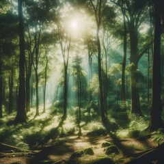 Obraz premium morning in the forest