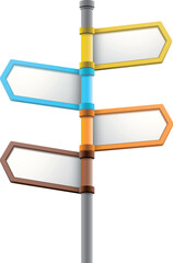 Obraz premium Colorful road sign