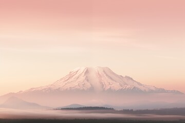Fototapeta premium Mountains in the fog. AI generated