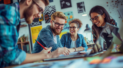 people in the city meeting 