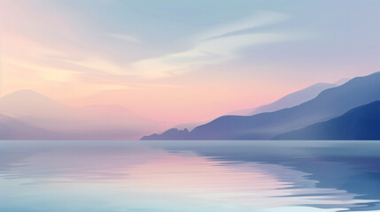 Naklejka premium Calm vector landscape background