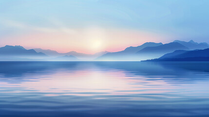 Fototapeta premium Calm vector landscape background