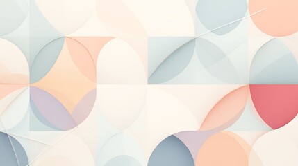 Modern abstract design featuring soft curves and pastel color blocks in a geometric layout