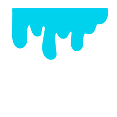 Ilustration Of Melting Blue Paint 