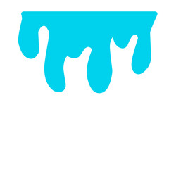 Ilustration Of Melting Blue Paint 
