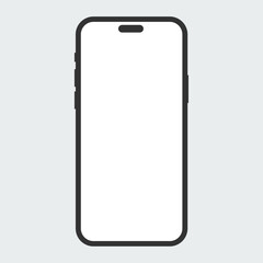 Phone template. Smartphone mockup front view. Easy editable vector design.