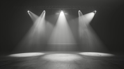 stage with spotlights.