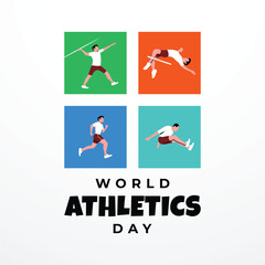 World Athletics Day Design Illustration Collection