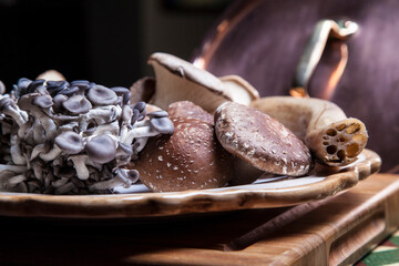 Mushrooms on a dish