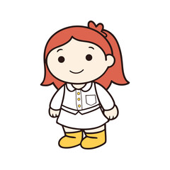 Baby girl going to school, baby girl in school uniform