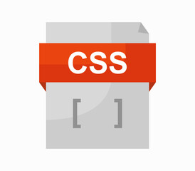 Blue and white CSS logo featuring a red ribbon across the top, designed to represent success