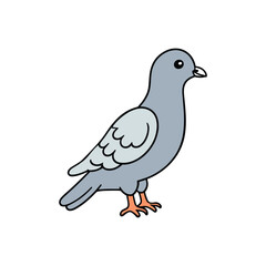 dove of peace, pigeon on white space, vector illustration of pigeon