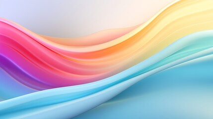 Obraz premium Abstract Fluid Colorful Gradient Waves in Soft Pastel Tones