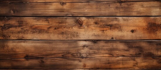 Naklejka premium top view of aged wooden planks surface for background. copy space available
