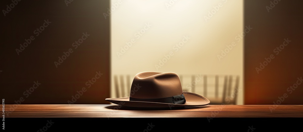 Aufkleber A copy space image featuring a hat resting on a table signaling the perfect moment for a journey