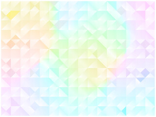Obraz premium Geometric 3D Rainbow Mosaic Tile Background（幾何学模様の立体感のある明るい虹色のモザイクタイル背景）