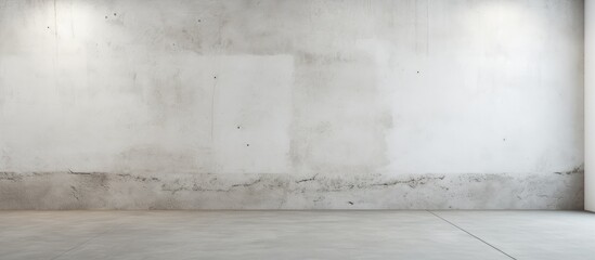 Fototapeta premium Cement or plaster wall White background. copy space available
