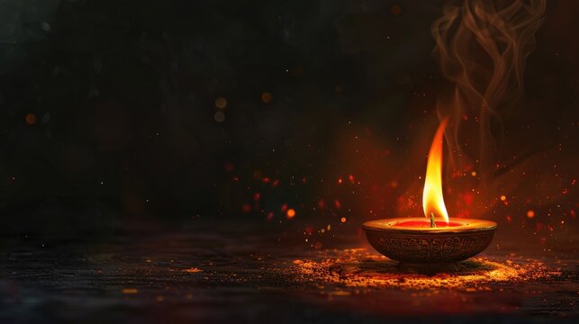 Diwali Celebration Festive Lamp