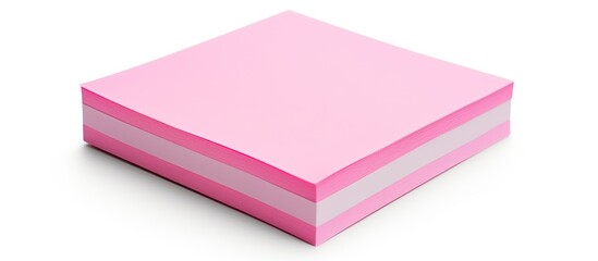 A block of pink notepads isolated on white Clipping path included. copy space available