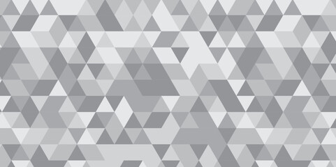 Fototapeta premium Abstract geometric black and gray background seamless mosaic and low polygon triangle texture wallpaper. Triangle shape retro wall grid pattern geometric ornament tile vector square element.