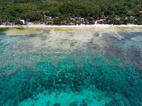 Idyllic beach scene of Maite Marine Sanctuary, Siquijor, Philippines