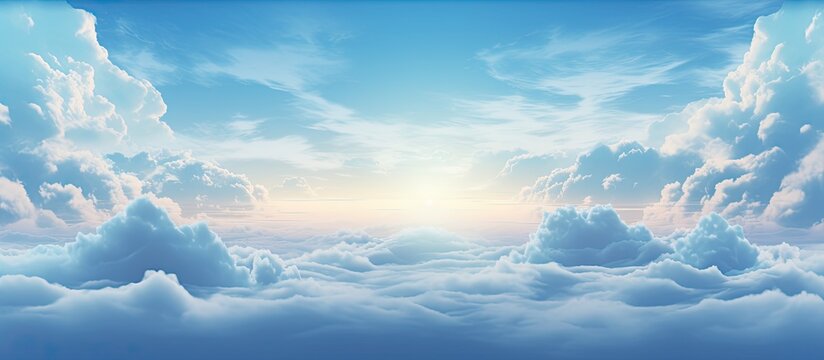 Morning sky with couds design element. copy space available